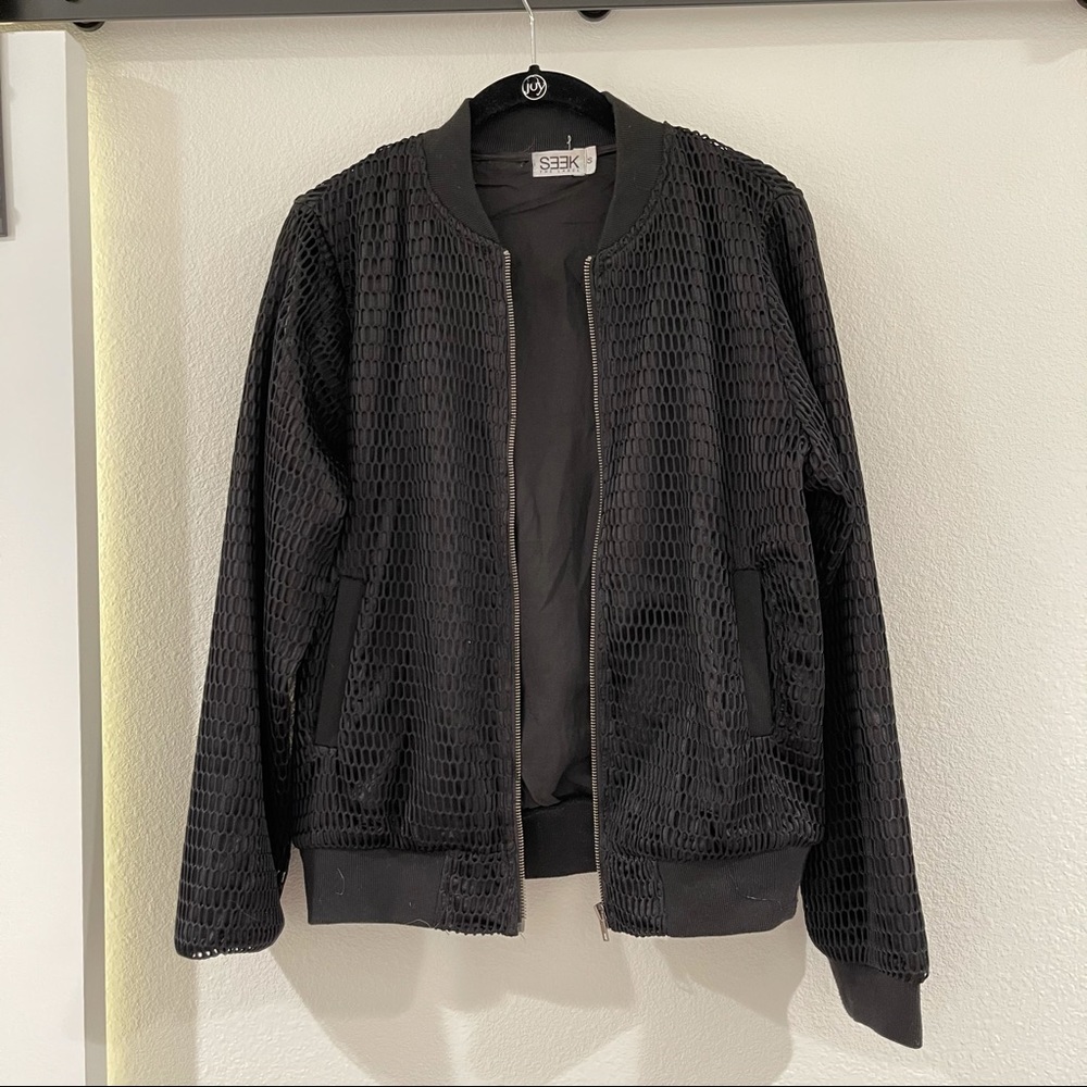Black bomber jacket